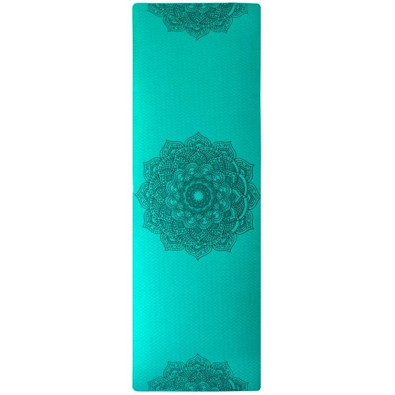 Tapis de yoga écologique bleu-vert