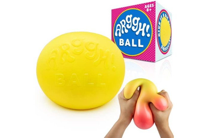 Argh!  Fidget Ball Géant – Jaune/Orange