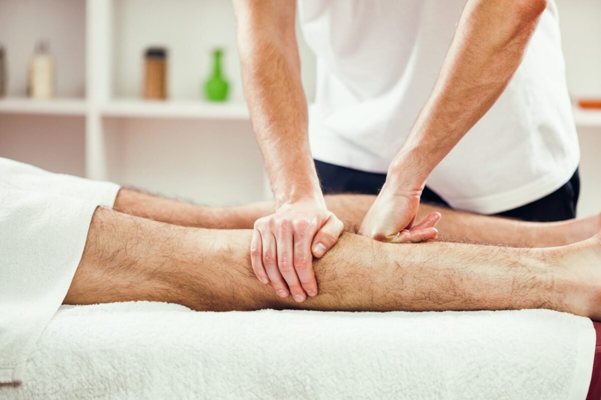 Massage lymphatique des jambes